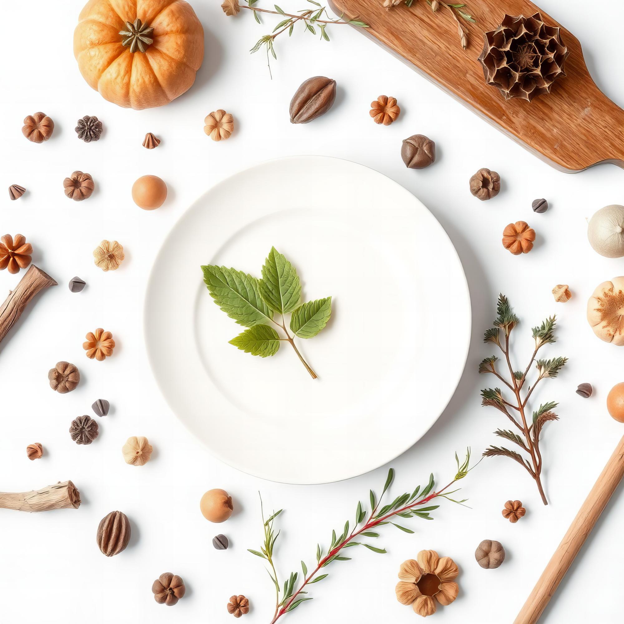 close-up of plated seasonal dish on wooden table
